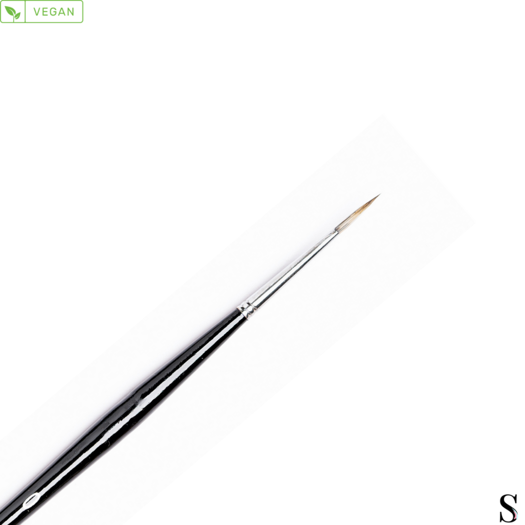 Stationerie Short Liner Brush Size 0 – Kolinsky Synthetic