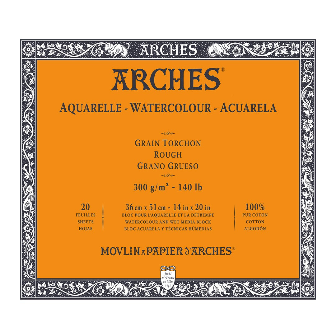 Arches Watercolour Pads Rough Grain (GSM 300,Size 46 cm x 61 cm)