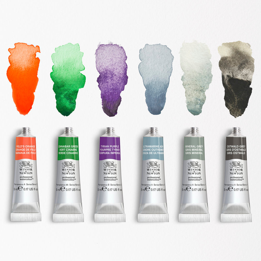Winsor & Newton Professional Water Colour Revival Collection 6 x 5ml - colours