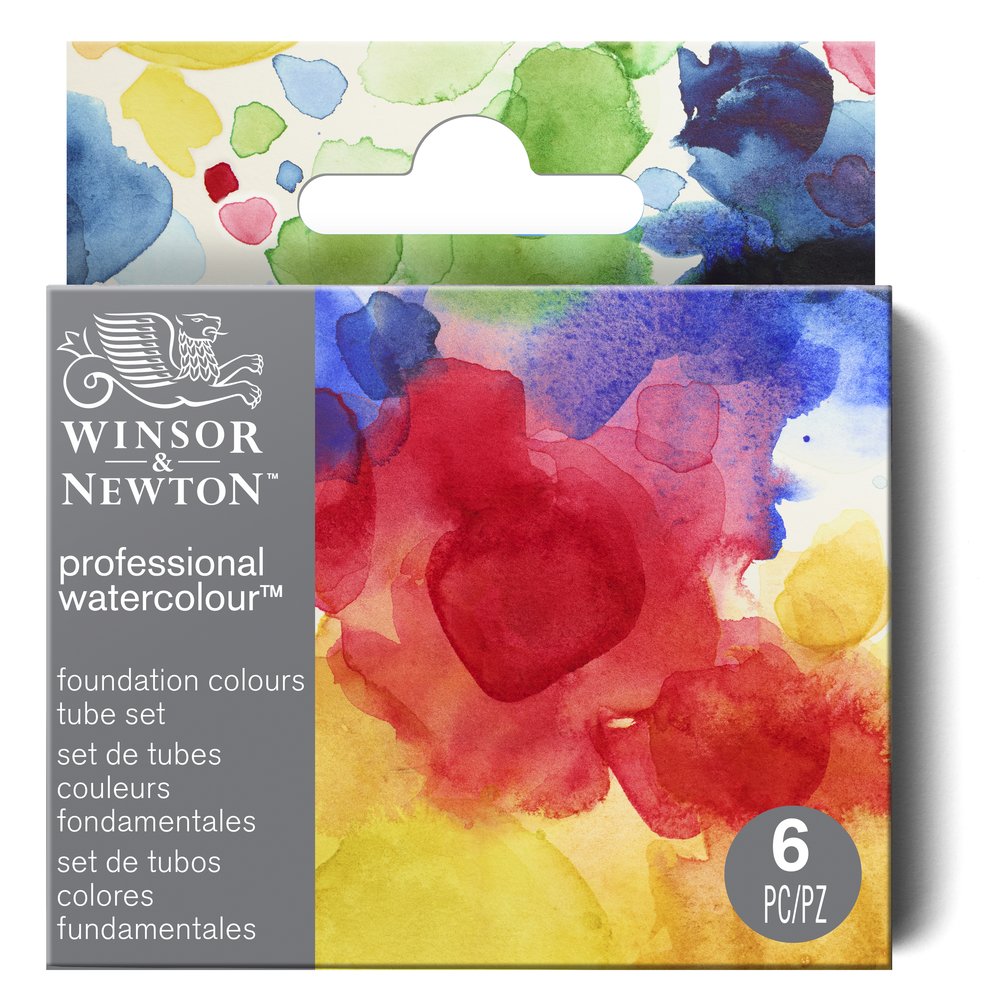 Winsor & Newton Professional Water Colour Foundation Set 6 x 5ml - front