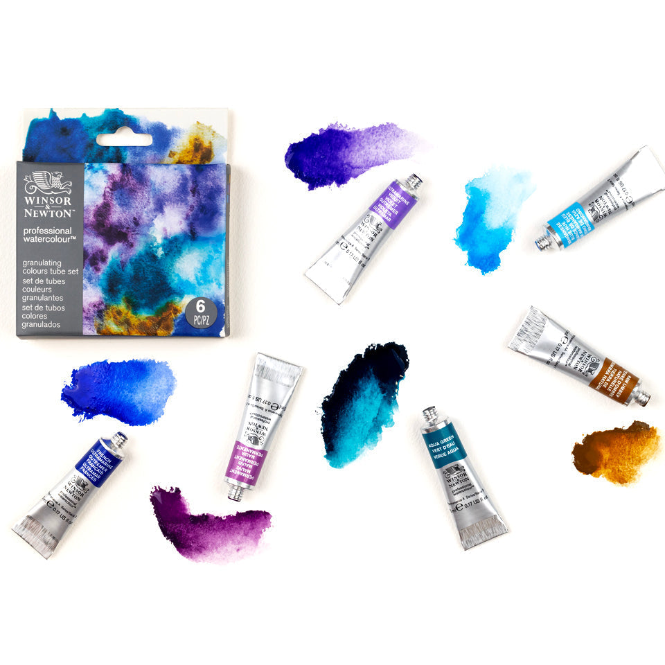 Winsor & Newton Professional Watercolour Granulating Set 6 x 5ml - detail