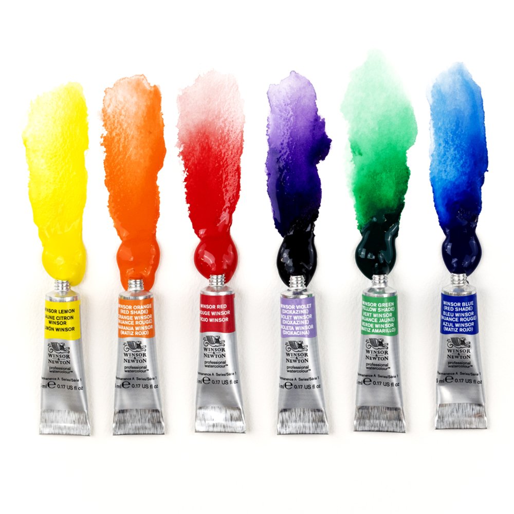 Winsor & Newton Professional Water Colour Winsor Set 6 x 5ml - colours